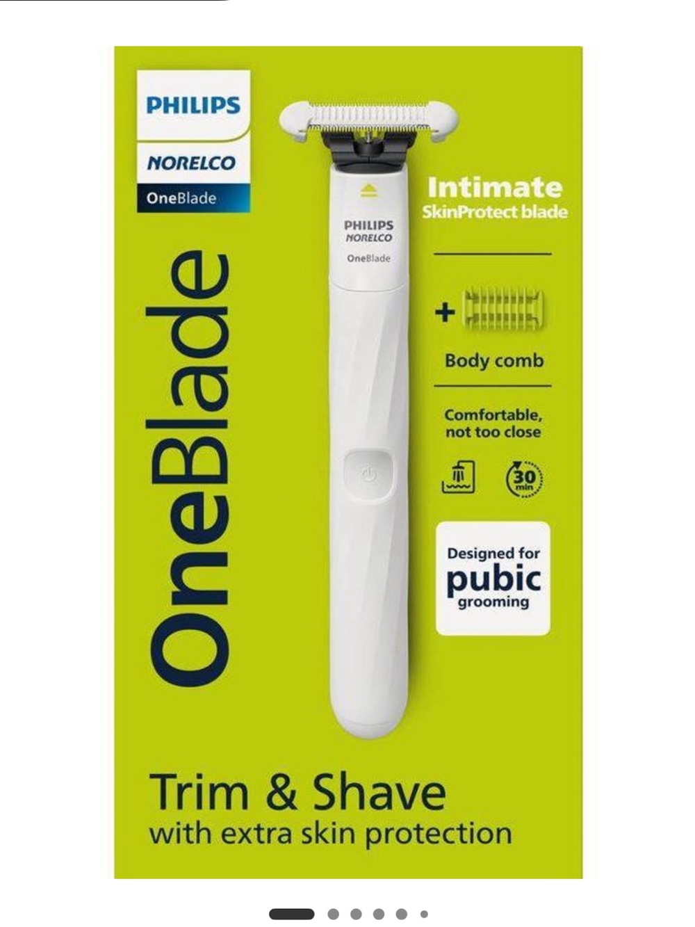 Philips Norelco OneBlade Intimate Electric Trimmer Shaver brand new